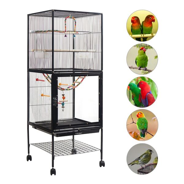 Acrylic Clear  See Through Parrot Bird Cage Transparent Flight Cage &amp; Bird Toy