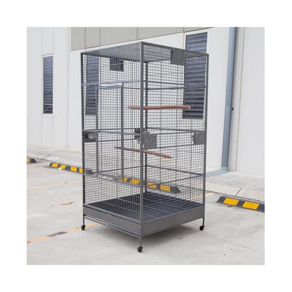 Super Large Flight Bird Cage Parrot Aviary Cage Castor Wheel 105x105x205 cm