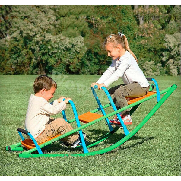 Kid Playground Toy Pure Fun Steel Frame 2-Seater Rocker See Saw Indoor Outdoor