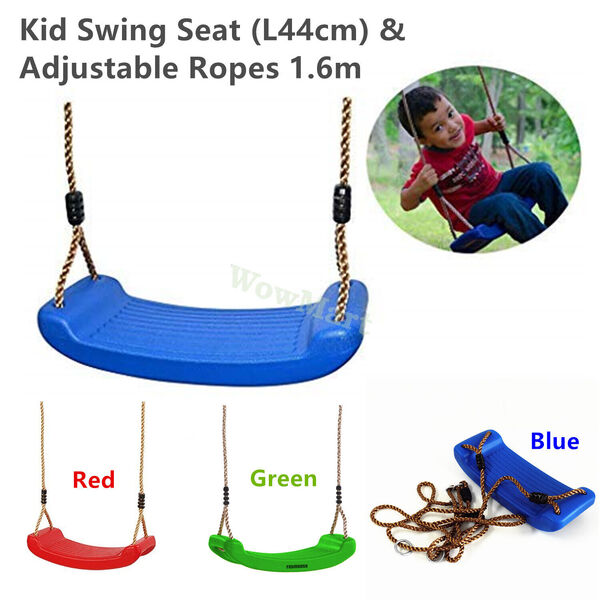 Kid Outdoor Cubby Playground Accessory Plastic Mould 1.6m Rope Swing Seat 44cm