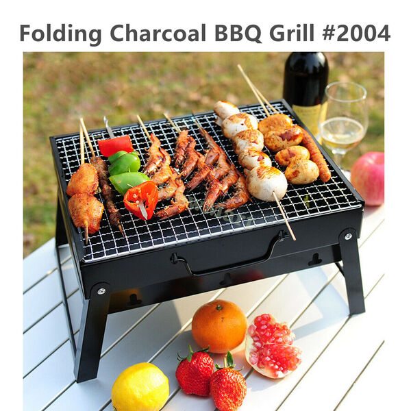 Portable Outdoor Camping Folding Charcoal Barbecue BBQ Grill Stove 35x27cm #2004