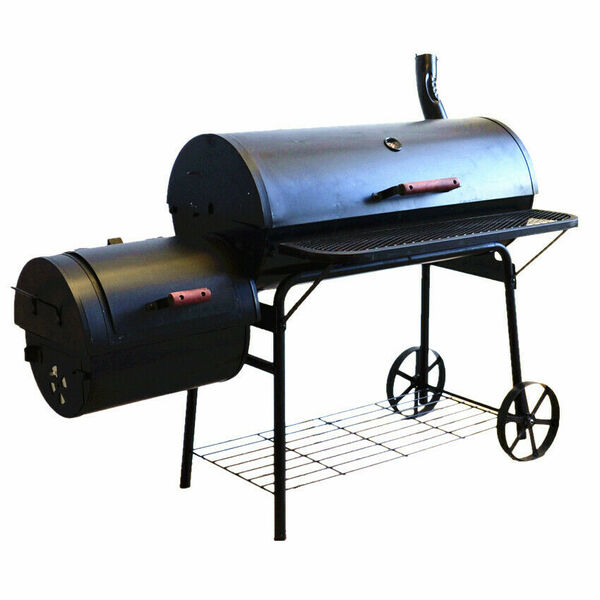 New Luxurious Super-Large Charcoal Texas Style BBQ Offset Smoker Stove - (#2036)