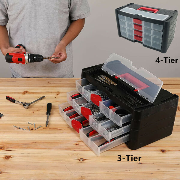 Fishing Tackle Box Screw Nail Fastener Lego Parts Organizer Carry Tool Box