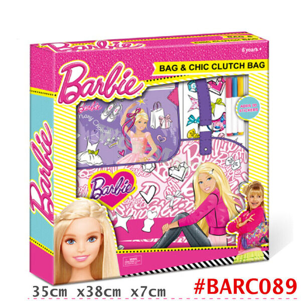 Kid Barbie Girl Pretend Toy &quot;My Fashion&quot; Chic Clutch Beads Bag Kit Set #BARC089