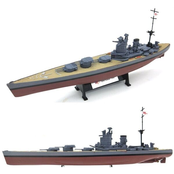 1:1000 WWII HMS Nelson 1941 Battleship Model Pre-builded Warship Model 21.5cm