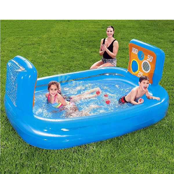 Bestway Kid Inflatable Pool Skill Shot Paddling Pool Ball Pit Game Toy 237x152cm