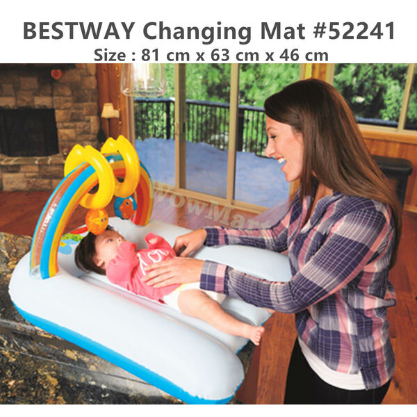 Bestway Inflatable Portable Changing Mat &amp; Hanging Toy 81x63x46cm #52241