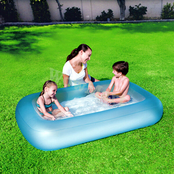 Bestway Inflatable 2Yr+ Kid Family Swimming Pool Rectangular 165x104cm #51115