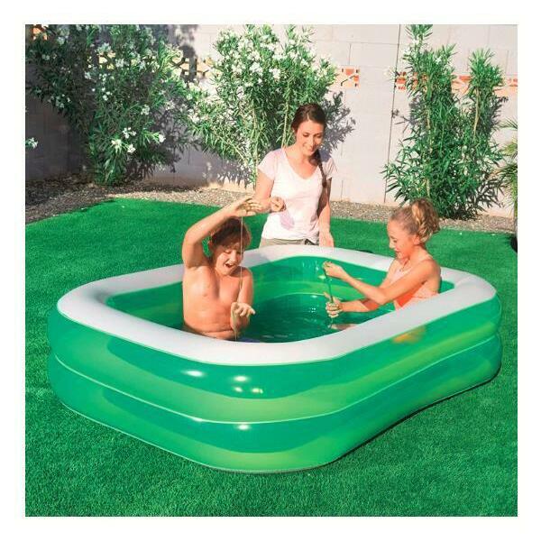 NEW Bestway Inflatable Kid Family Swimming Pool Rectangular 201x150cm #54005