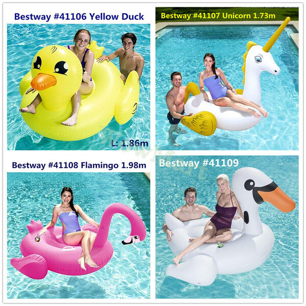 Bestway Inflatable Pool Toy Jumbo Large Adult Kid Float Lounge 1.7-2m 4-Design