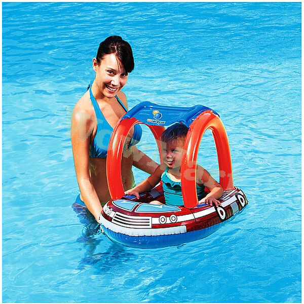 New Bestway Inflatable Pool Fire Rescue Baby Care Seat Float 50+UPF (#34093)