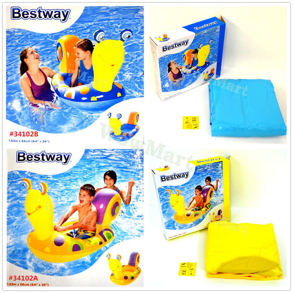 New Bestway Inflatable Pool Toy Snail Boat Float 163*66cm #34102A or #34102B