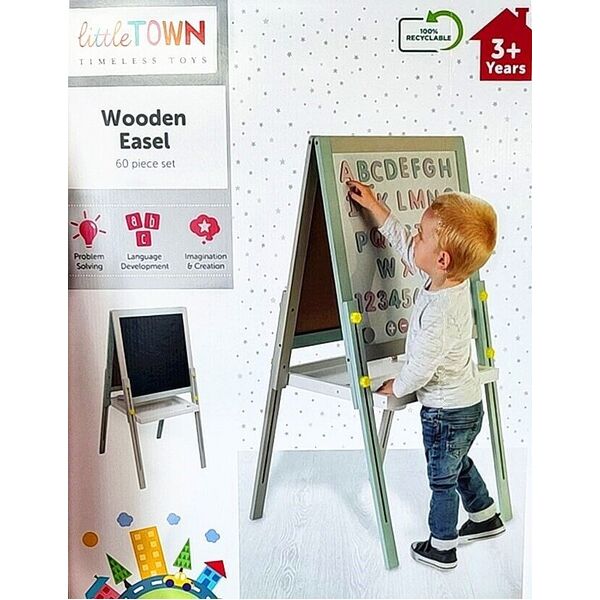 3-In-1 Double Side Art Easel Blackboard Magnetic Whiteboard Drawing Learning Toy