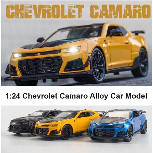 1:24 Chevrolet Camaro Alloy Car Model Transformer Bumblebee Car Model Collection