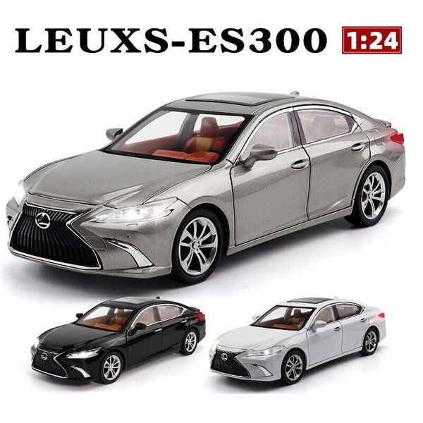 1:24 Alloy Lexus ES 300H Car Model Sound Light 6-Open Collection Car Model Toy