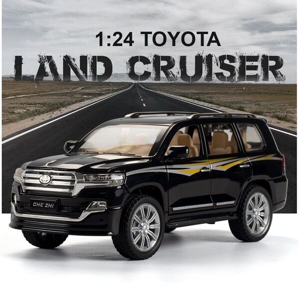 1:24 Alloy TOYOTA Land Cruiser Car Model Sound &amp; Light Collection Model Toy