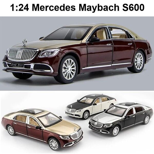 1:24 Alloy Diecast Mercedes Benz Maybach S600 Car Model Sound Light Car Toy