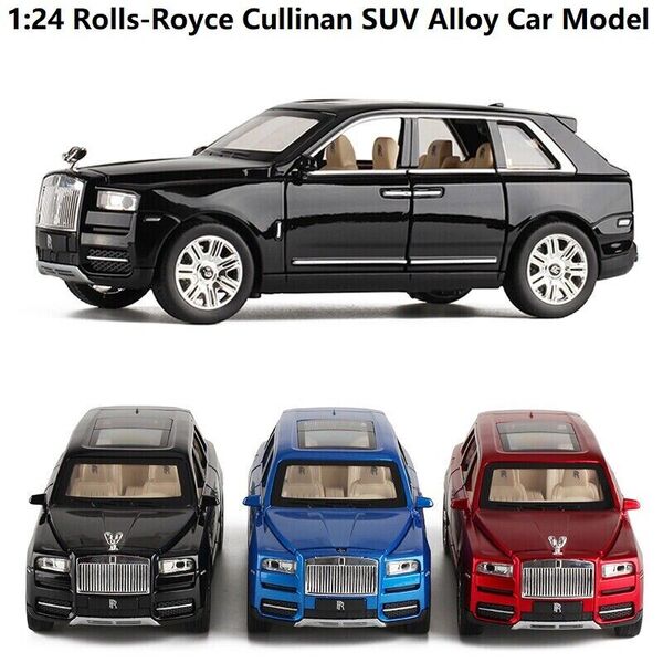 1:24 Alloy Rolls-Royce Cullinan SUV Car Model Sound Light Collection Model Toy