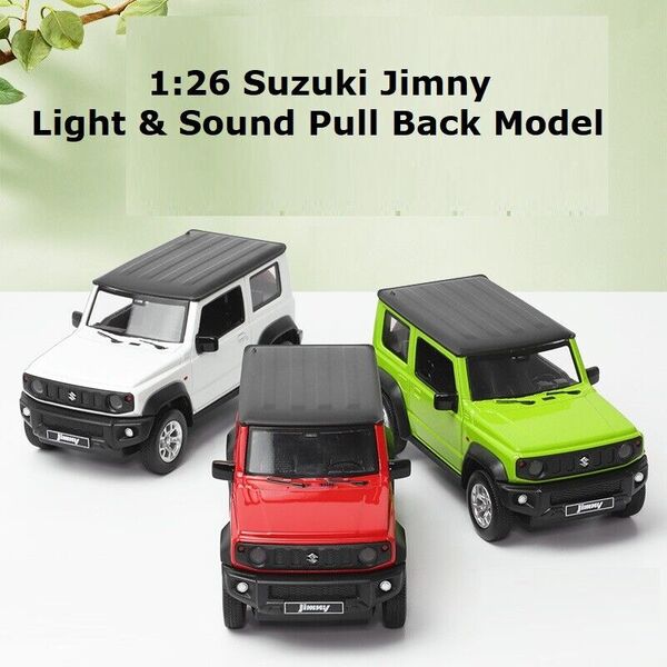 1:26 Suzuki Jimny Car Model Light Sound Pull Back Car Model Collection Toy 14cm