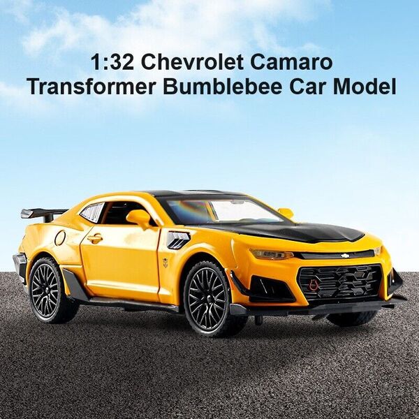 1:32 Chevrolet Camaro Alloy Car Model Transformer Bumblebee Car Model Collection