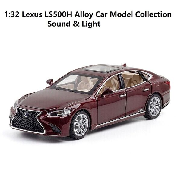 1:32 Alloy Lexus LS500H Car Model Sound Light Pull Back Car Model Toy Collection