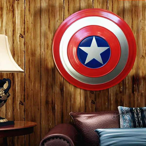 Wall Decor Cosplay Collection Steel Metal Captain America Shield Full Size 47cm