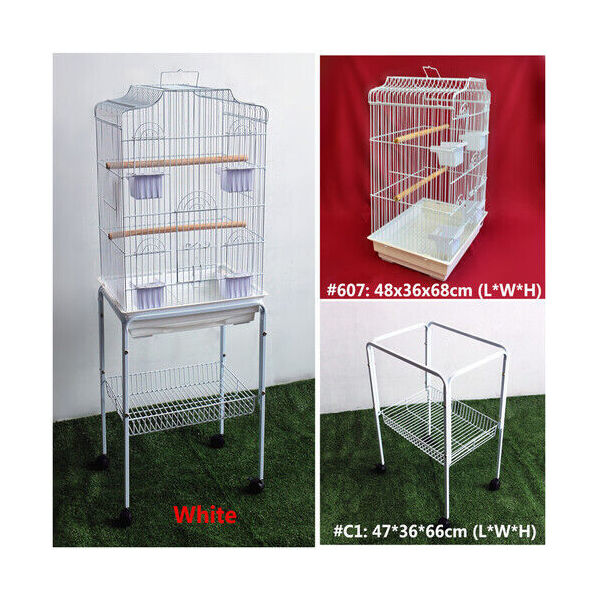 Portable Canary Budgie Finch Canary Cockatiel Bird Cage / Stand 48x36x 68cm 