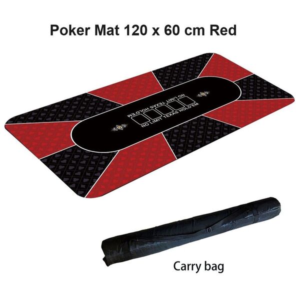 Deluxe Layout Texas Hold&#39;em Rubber Poker Table Cloth Gaming Mat Pad 100-140cm