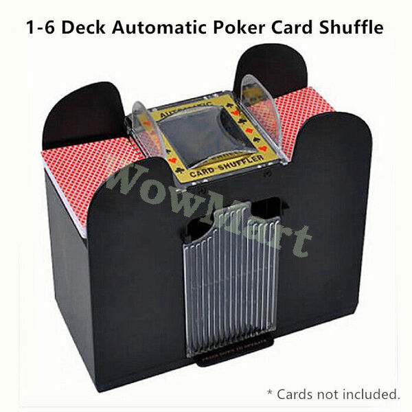 1-4 Deck Automatic Poker Card Shuffle Machine Texas Card Shuffler / Batteries