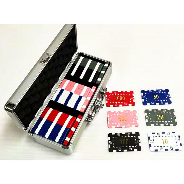 Poker 32g 60pcs Square Chips &amp; Aluminum Carry Case Set Texas Holdem Poker Casino