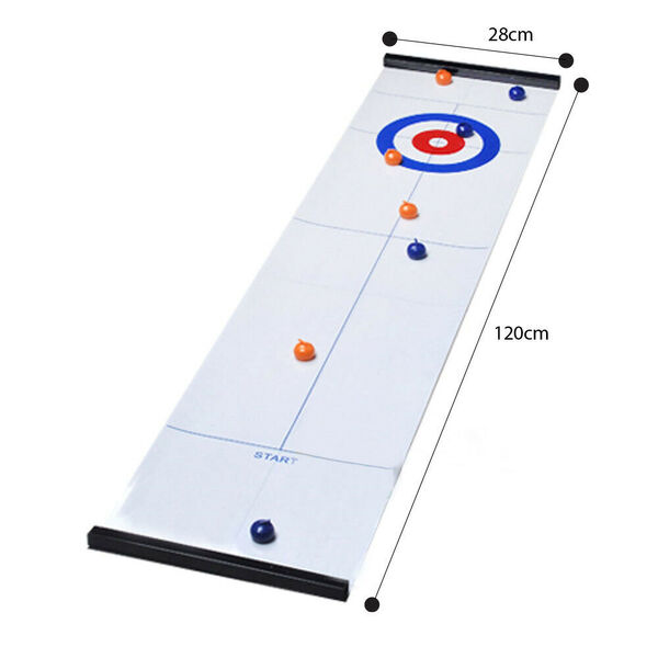 Gameland Family Kid Portable Mini Travel Curling Game Tabletop Mat 120x28cm