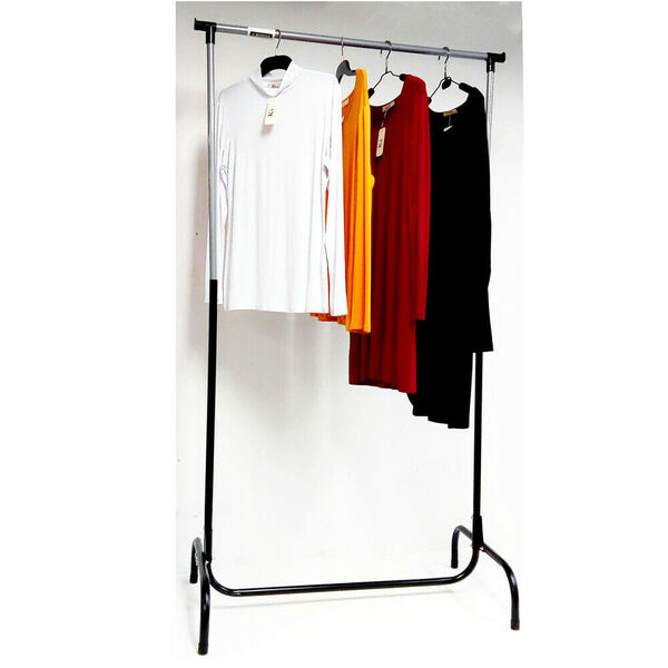 New Adjustable Single Pole Indoor Clothes Drying Garment Rack Hanger 103-162cm