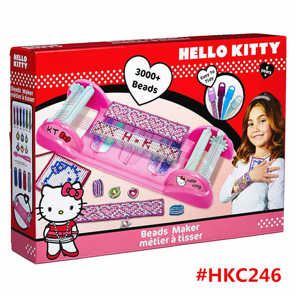 NEW Gift Kid Hello Kitty Girl Creative Toy DIY Beads Maker Kit Set #HKC246