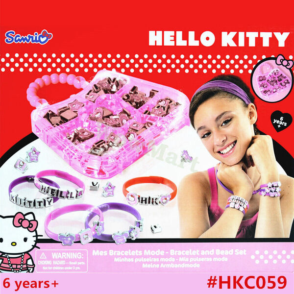 New Gift Hello Kitty 6+ Girl Creative Toy DIY Mes Bracelet Mode Bead Set #HKC059