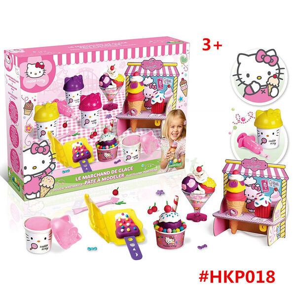 New Kid Pretend Toy Hello Kitty Joy Dough DIY Set Ice Cream DIY Shop #HKP018