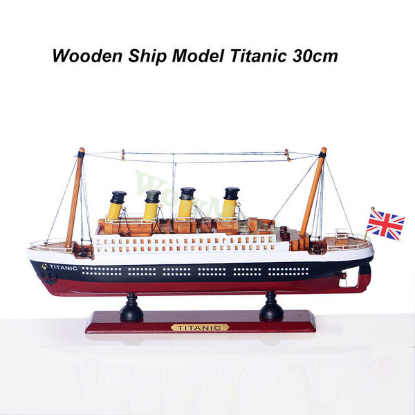 Collection Vintage Retro TITANIC Handcrafted Wooden Cruise Ship Boat Model 30cm