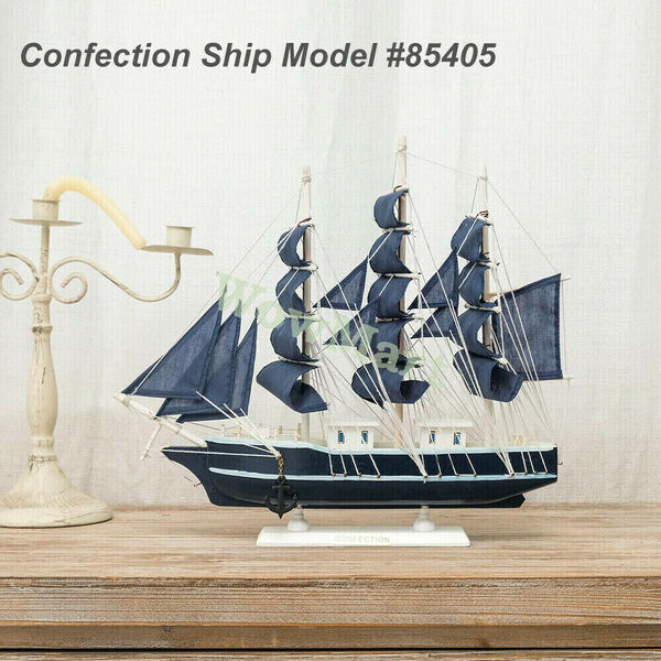 Collection Vintage Retro Classic Wooden Sailing Boat Ship Model #Confection 40cm