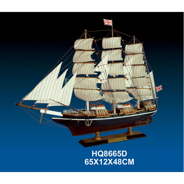 Hobby Collection Vintage Retro Wooden 65cm Sailing Ship Model &#39;CUTTY SARK 1869&#39;