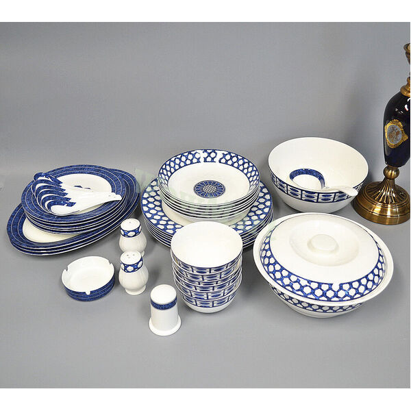 Luxurious Fine Bone China Dinnerware Set Elegant Porcelain Bowl Plate 41pcs #C