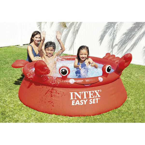 Intex Inflatable Happy Crab 6 Foot Pool Easy Set Water Playing Family Pool 183cm