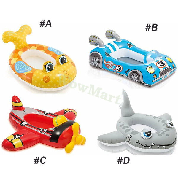 Intex Kid Beach Pool Toy Float Boat Raft Multi-Choice Race Car / Airplane / Fish