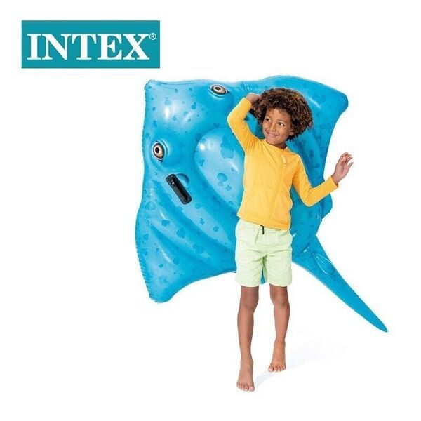 Intex Kid Inflatable Pool Stingray Float Toy Beach Ride On Float 185x145 cm