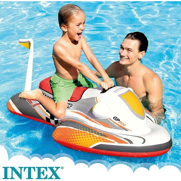 Intex Kid Inflatable Wave Rider Jetski Pool Float Pool Ride-On Toy 117x77 cm 3Y+