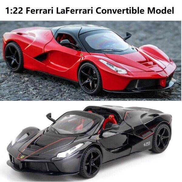 1:22 Alloy Ferrari LaFerrari Car Model Sound Light Super Sport Car Model Toy