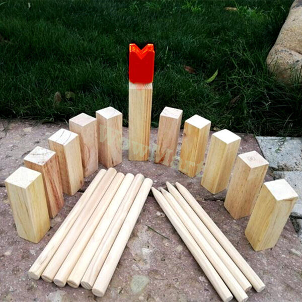 New Wooden KUBB Original Family Garden Play Viking Outdoor Party Chess Game