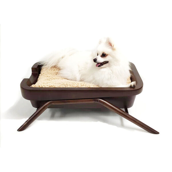 K1 Design Wooden Stylish Pet Cat Bed Dog Bed Sofa Couch Cushion Lounge 60x40cm