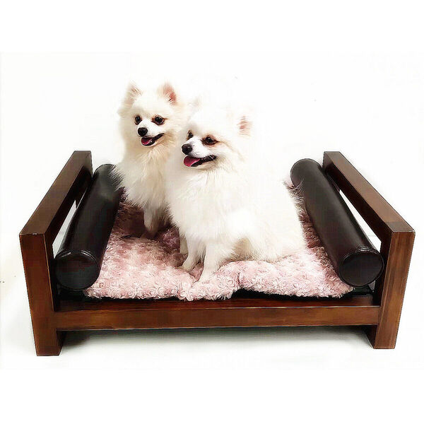 K1 Design Wooden Stylish Pet Cat Bed Dog Bed Sofa Couch Cushion Lounge 73x52cm