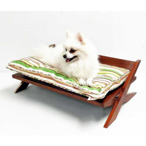 K1 Design Wooden Stylish Pet Cat Bed Dog Bed Sofa Couch Cushion Lounge 70x40cm