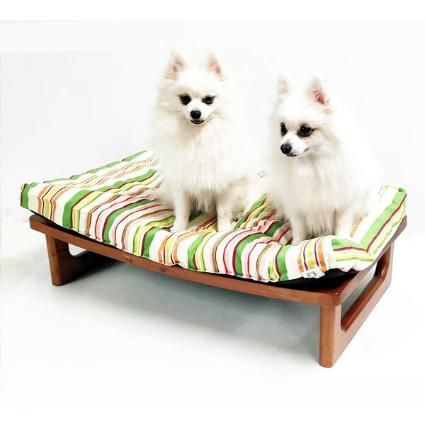 K1 Design Wooden Stylish Pet Cat Bed Dog Bed Sofa Couch Cushion Lounge 81x46cm