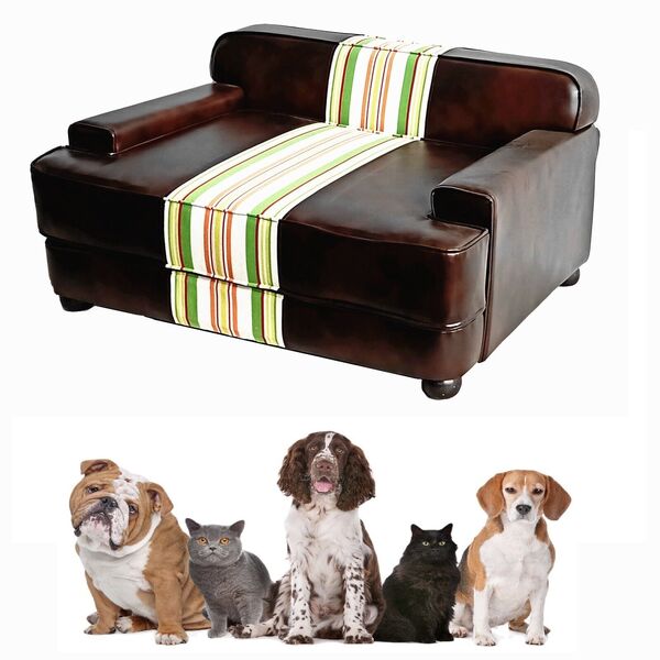 Luxury PU Leather Pet Sofa Dog Cat Chaise Lounge Bed Mattress Cushion Seat Large